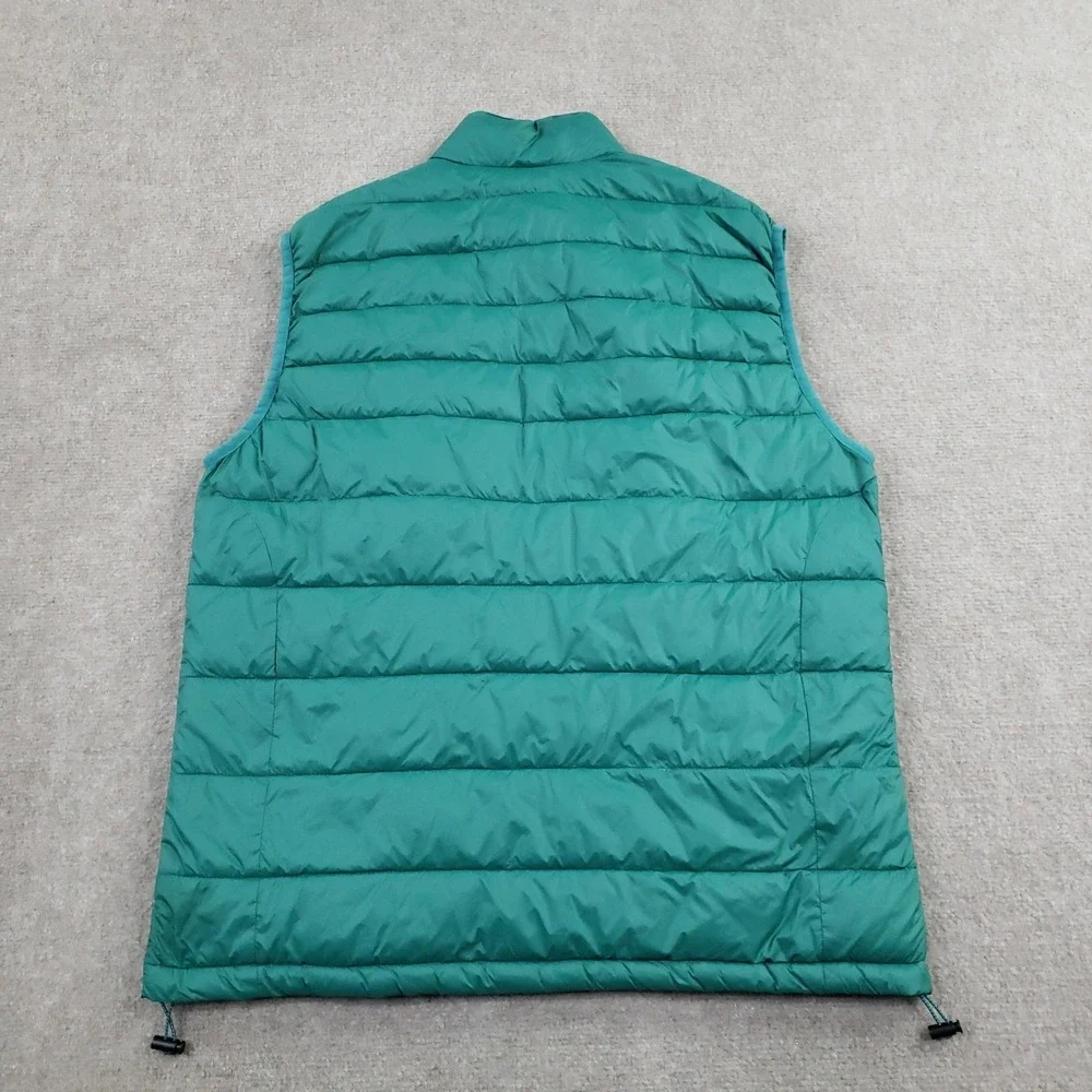 Johnnie-O Vest Mens Large Green Puffer Quilted Full Zip‎ Lightweight Hiking